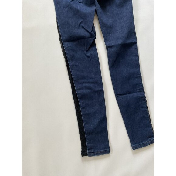 Guess Women’s Sexy Curve Skinny Jeans Side Lace Details In Blue Size 24 - Picture 7 of 11
